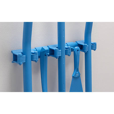 Vikan ophangsysteem hygiënisch Hi-Flex 3 band klemmen 2 haken blauw 420x87x48 mm (10113)