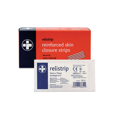 Relistrip hechtstrips 3x75 mm (per 5 stuks op vel)