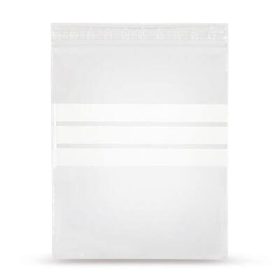 LDPE gripzakken 50 my transparant 120x180+40 mm permanent schrijfvlakken
