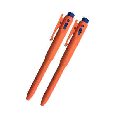 Detectapennen behuizing oranje inkt blauw XDETECT met clip