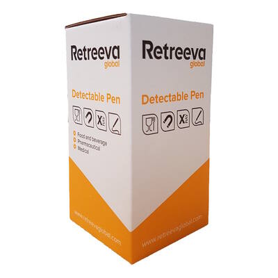 Retreeva pennen detecteerbaar behuizing rood inkt blauw (RG-RSC3-BL)