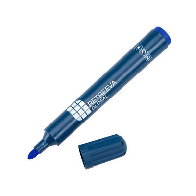 Retreeva dry wipe marker detecteerbaar behuizing blauw inkt blauw (RG-WBM-BL)