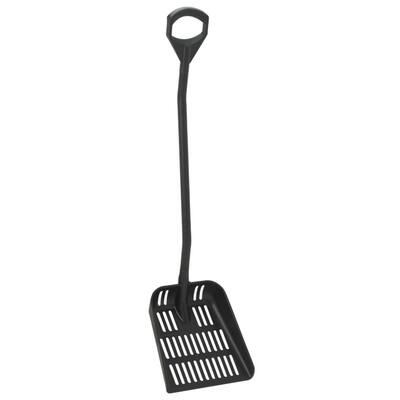 Vikan uitlekschep met groot blad zwart steel 1.305 mm blad 380x340 mm (56049)