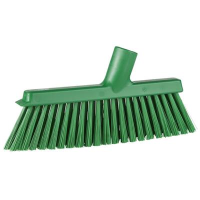 Vikan stofferbezem met haakse schroefdraad medium groen 250x120x30 mm (31032)