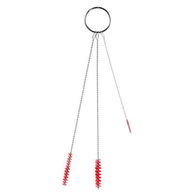 Vikan pijpborstelset smal zacht aan ring rood ø 2 x 90 mm en ø 5 en ø 6 x 140 mm (53624)