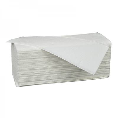 Handdoekjes z-vouw cellulose 2-laags wit 240x220 mm (200)