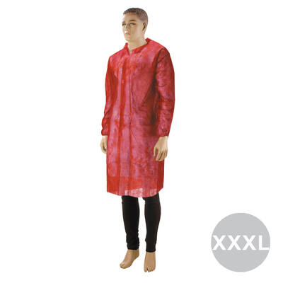 Bezoekersjas klittenband rood maat XXXL