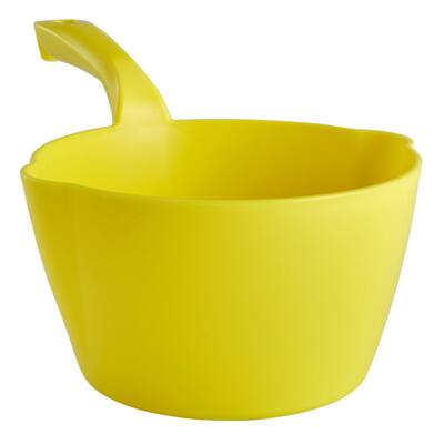 Vikan ronde handschep met schenktuit 2 liter geel 330x210x115 mm (56826)