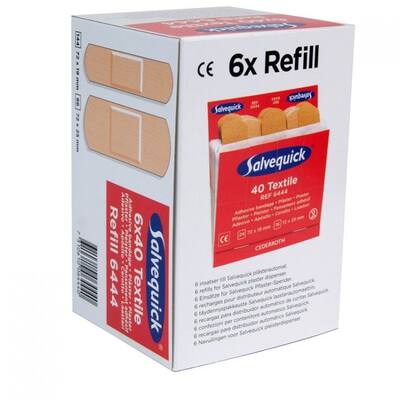 Salvequick navulling pleisters textiel 6x40 stuks (6444)