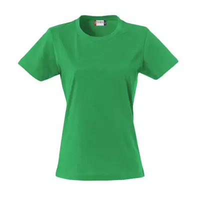 T-Shirt Clique Basic Ladies inclusief bedrukking appelgroen maat S