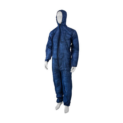 Coverall PP non-woven met ritssluiting blauw maat 2XL