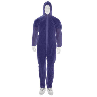 Coverall PP non-woven met ritssluiting blauw maat 3XL