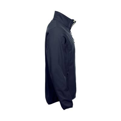 Basic Softshell Clique Basic inclusief bedrukking donkerblauw maat XL