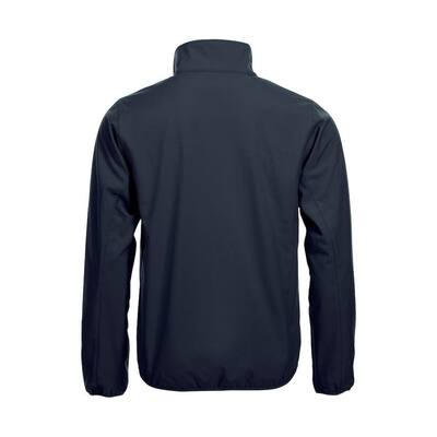Basic Softshell Clique Basic inclusief bedrukking donkerblauw maat XL
