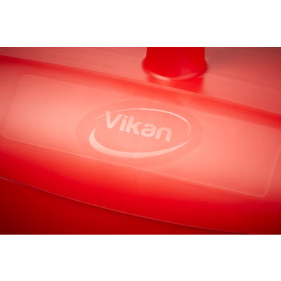 Vikan combinatieset blik/veger met lange steel 840 mm afsluitbaar rood 250 mm (56654)