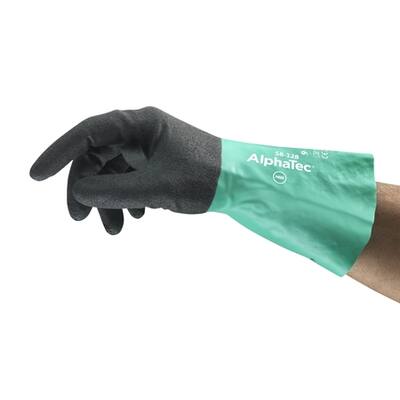 Handschoenen Ansell Alpha Tec 58-128 antraciet/groen maat 10 (19020710)
