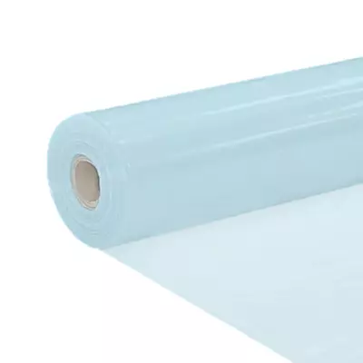 LDPE vlakfolie 40 my 53cm breed blauw 1% op koker