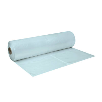 LDPE halfbuisfolie 640mm x 500mtr 50my blauw 1% met microperforatie
