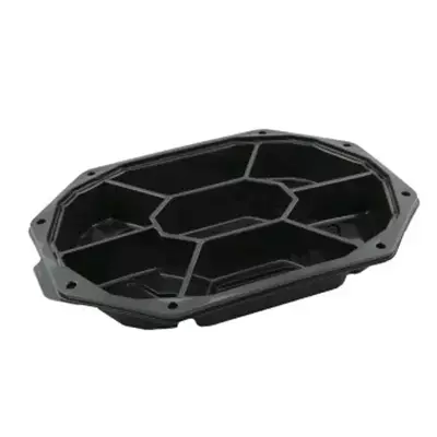 Cateringschaal 7-vaks zwart 335x250x45 mm 8 hoekig