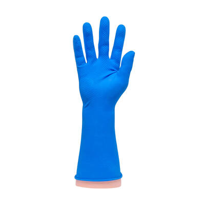 Huishoudhandschoenen nitril blauw M