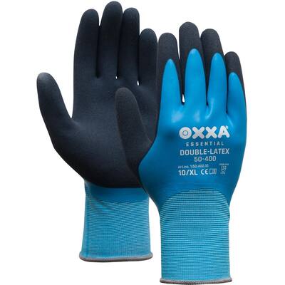 Handschoenen OXXA® double latex blauw/zwart maat 10 XL (15040010)