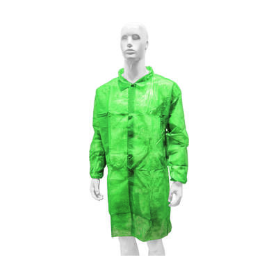 Bezoekersjas PP non-woven klittenband groen maat XXL