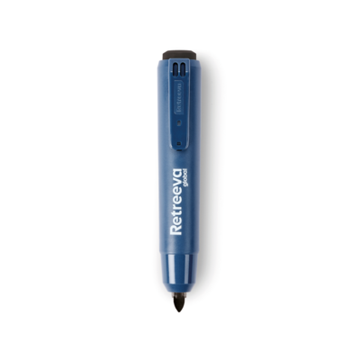 Retreeva permanent marker detecteerbaar behuizing blauw inklikbaar inkt zwart (RG-PRM-BK)