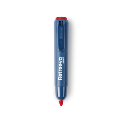 Retreeva permanent marker detecteerbaar behuizing blauw inklikbaar inkt rood (RG-PRM-RD)