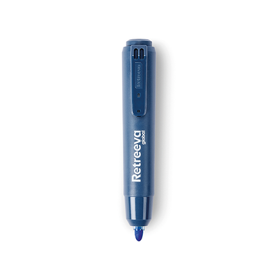 Retreeva dry wipe marker detecteerbaar behuizing blauw inklikbaar inkt blauw (RG-WRM-BL)