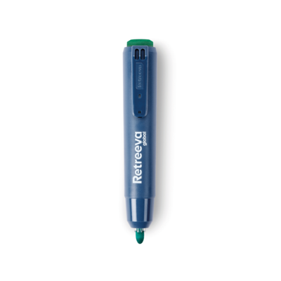 Retreeva dry wipe marker detecteerbaar behuizing blauw inklikbaar inkt groen (RG-WRM-GN)