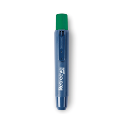 Retreeva dry wipe marker detecteerbaar behuizing blauw inklikbaar inkt groen (RG-WRM-GN)