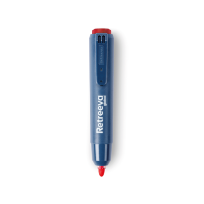 Retreeva dry wipe marker detecteerbaar behuizing blauw inklikbaar inkt rood (RG-WRM-RD)