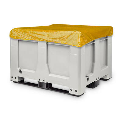 LDPE covers blok pallets 30 mµ oranje met elastiek 105x125x25 cm