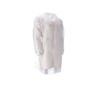 Bezoekersjas PP non-woven klittenband wit maat XXL