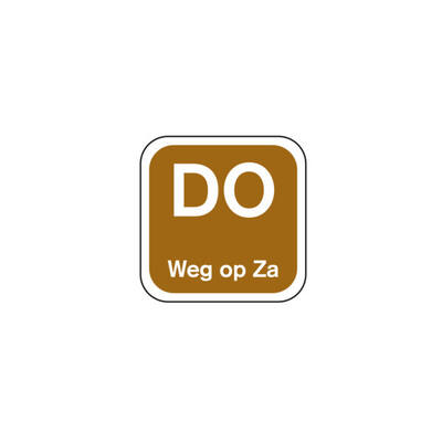 Daglabel 'Do weg op Za' afwasbaar 19x19 mm