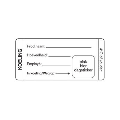 HACCP infolabel 'Koeling' afwasbaar 35x75 mm